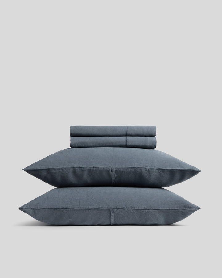 Linen Tencel Sheet Set - Dusk F/Q