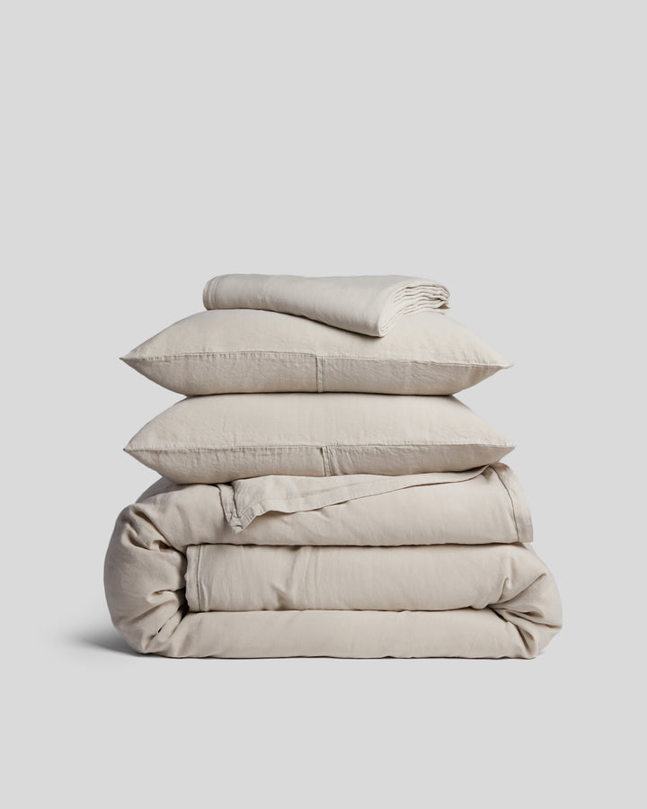 Linen Tencel Venice Set - Bone F/Q