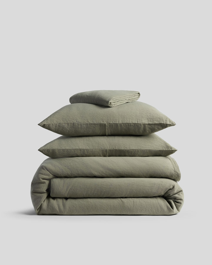 Linen Tencel Venice Set - Moss F/Q