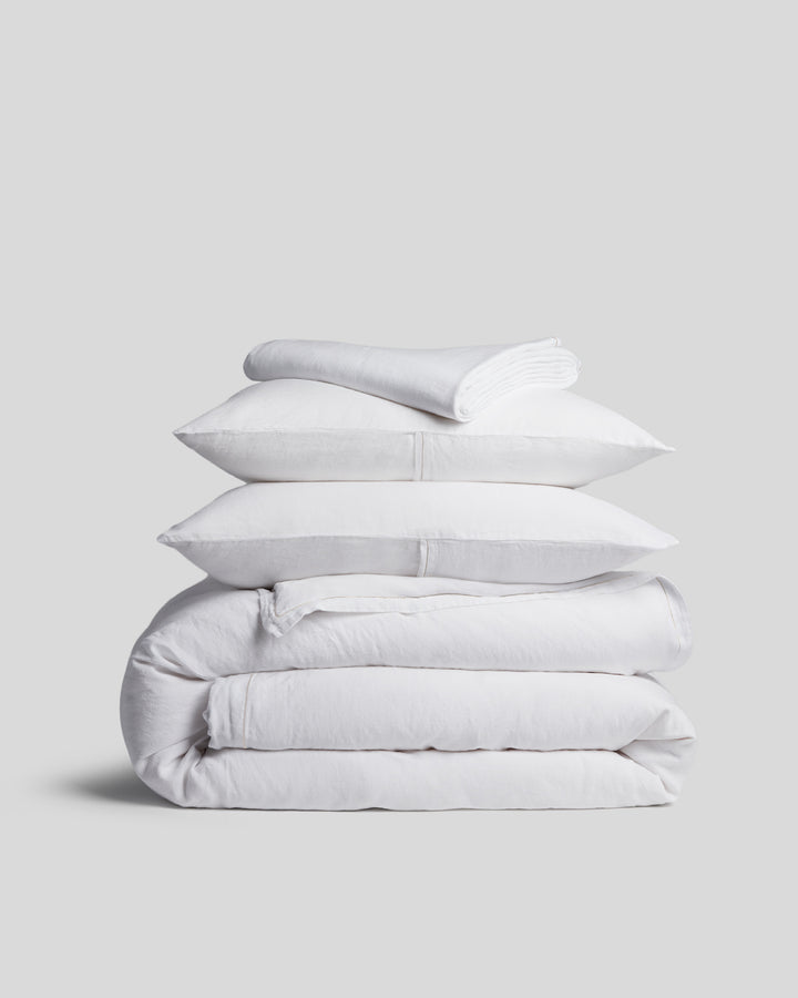 Linen Tencel Venice Set - White K/CK