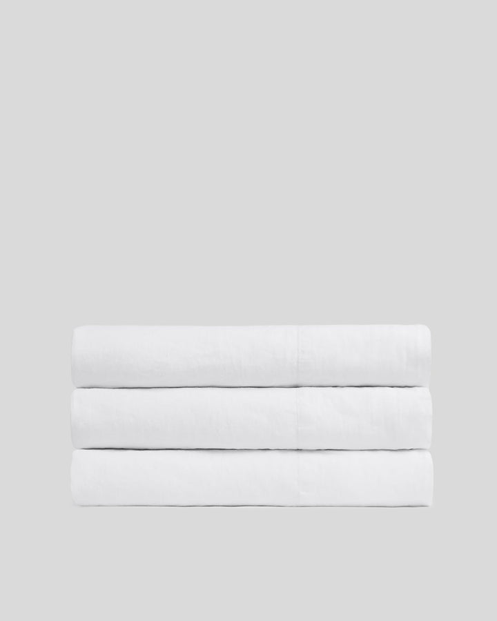 Linen Top Sheet - White