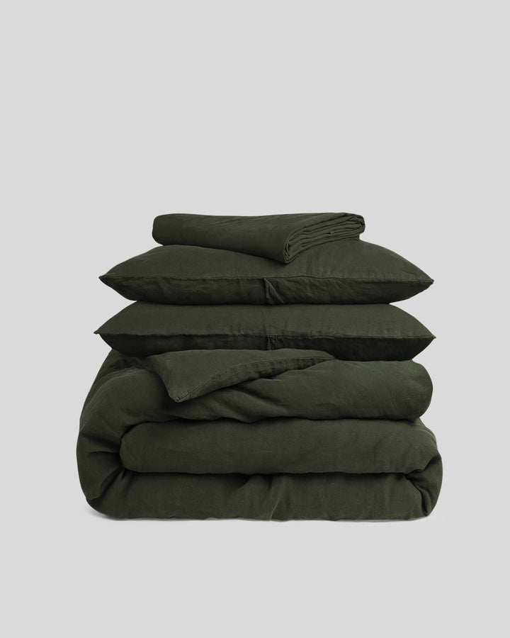 Linen Venice Set - Evergreen F/Q