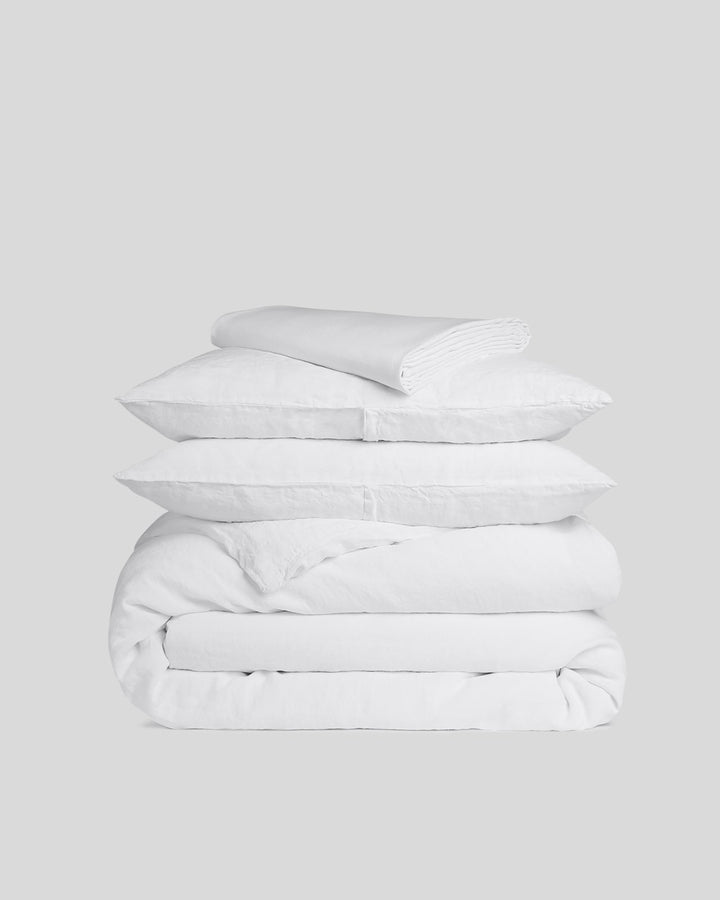 Linen Venice Set - White K/CK