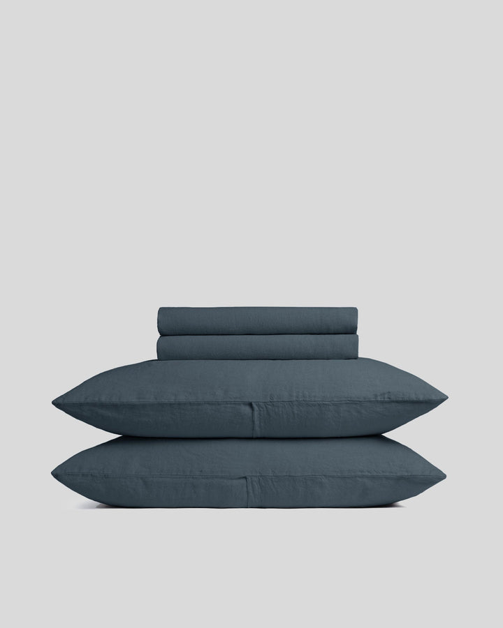 Linen Sheet Set - Dusk K/CK