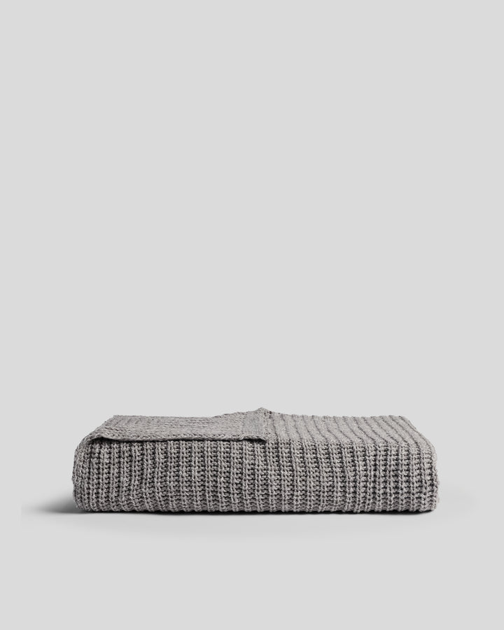 Marled Cotton Throw (Pebble)