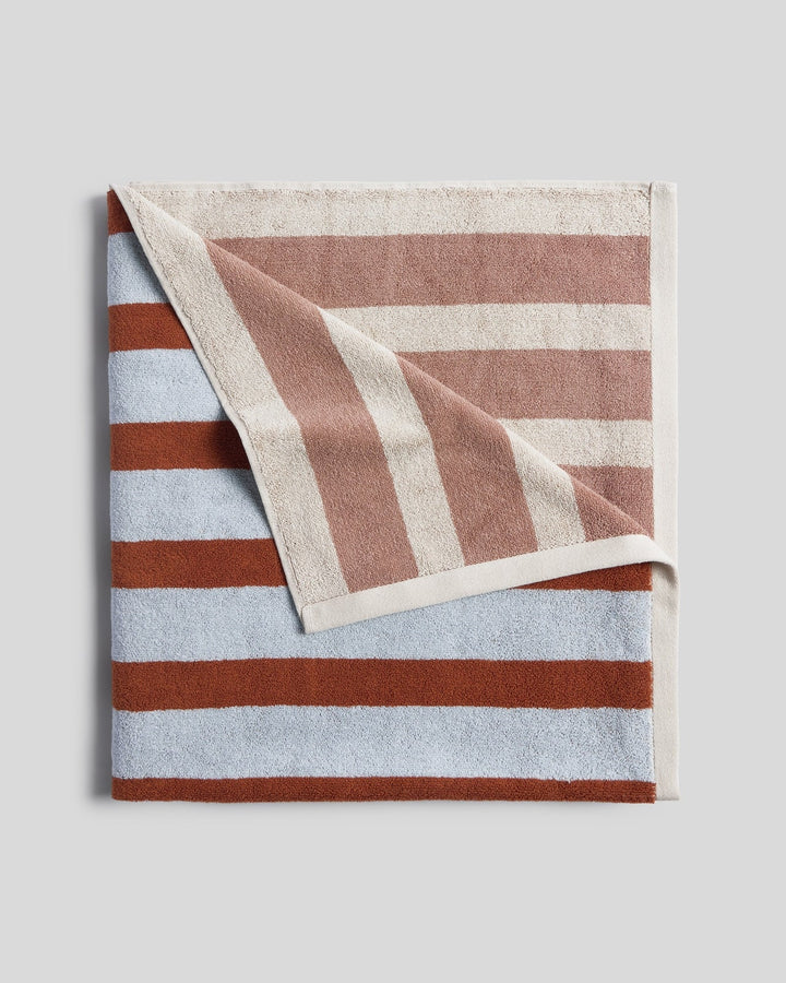 Organic Cabana Beach Towel - FINAL SALE (Lagoon and Adobe)