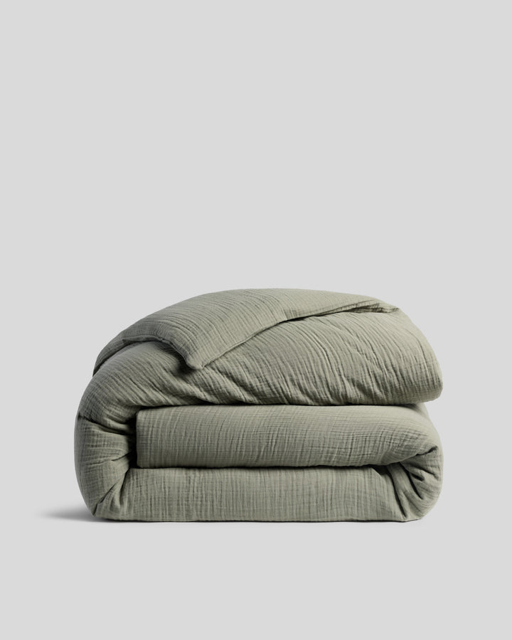 Organic Cloud Cotton Duvet Cover (Moss)