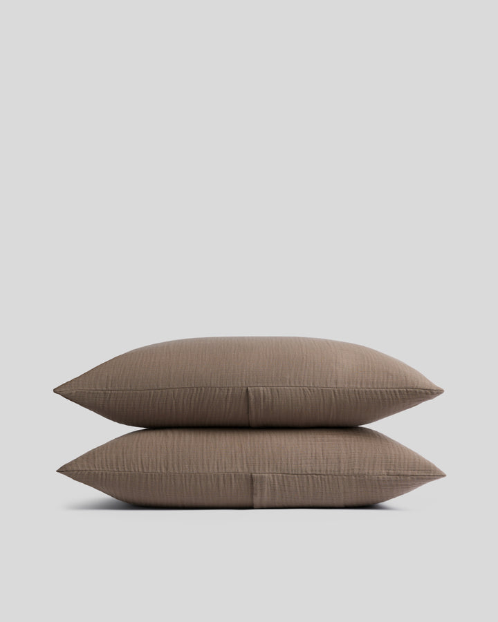 Organic Cloud Cotton Sham Set (Warm Grey)