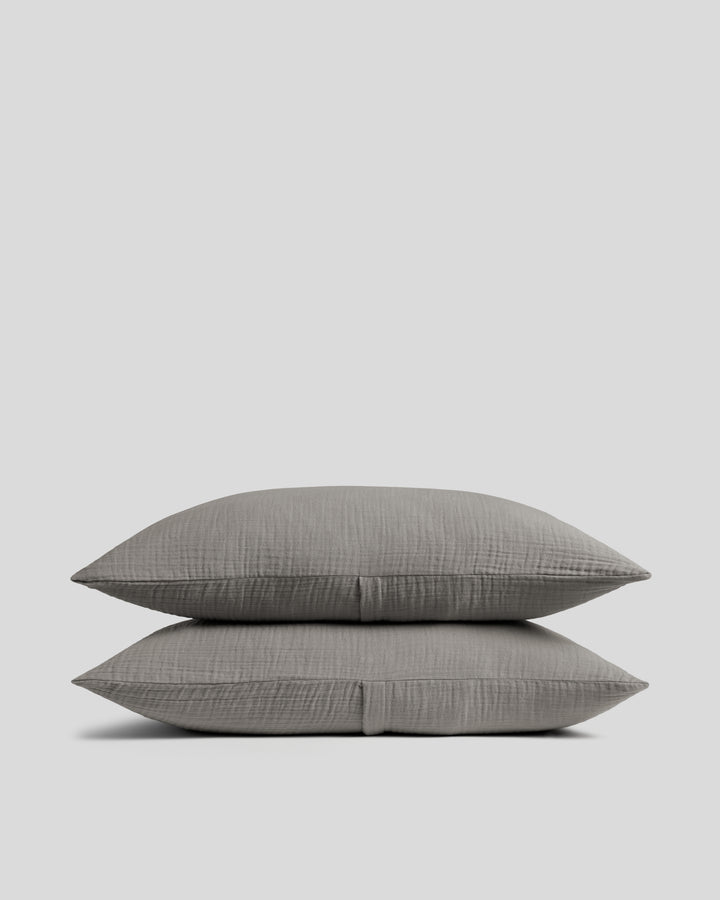 Organic Cloud Cotton Sham Set (Pebble)
