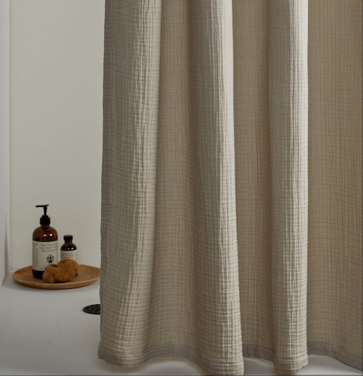 Organic Cloud Cotton Shower Curtain (Bone)