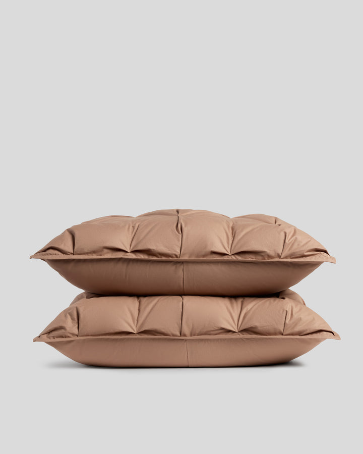 Organic Cotton Puff Shams (Adobe)
