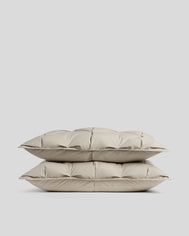 Organic Cotton Puff Shams (Bone)