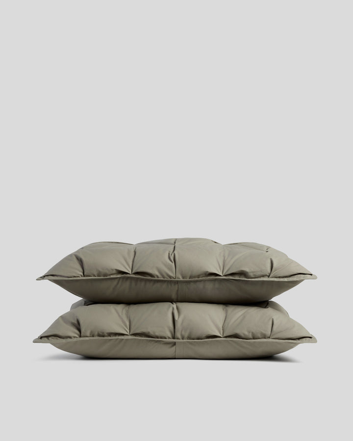 Organic Cotton Puff Shams (Moss)