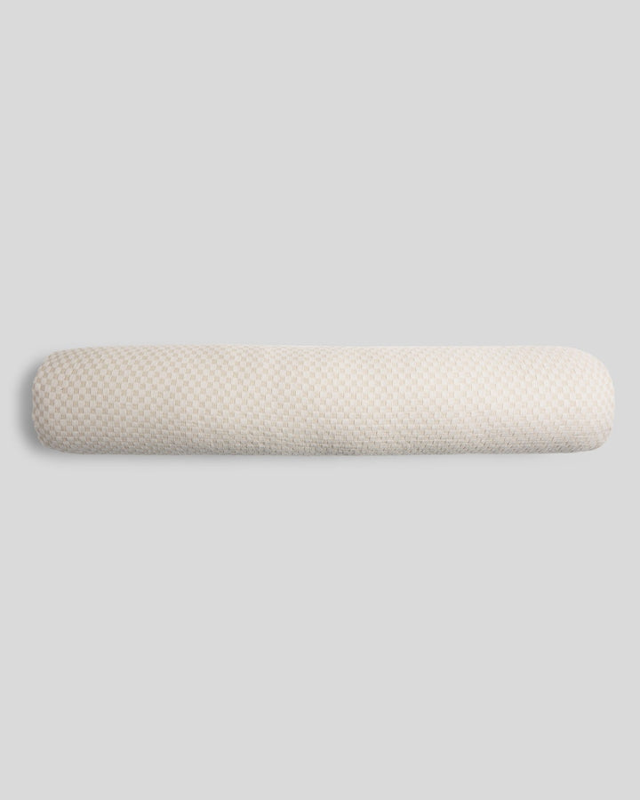 Organic Keys Jacquard Bolster Pillow Cover (Bone and Cream)