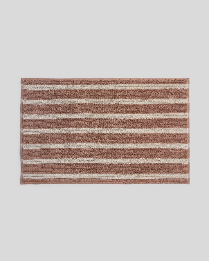 Organic Resort Stripe Tub Mat (Adobe with Butter)