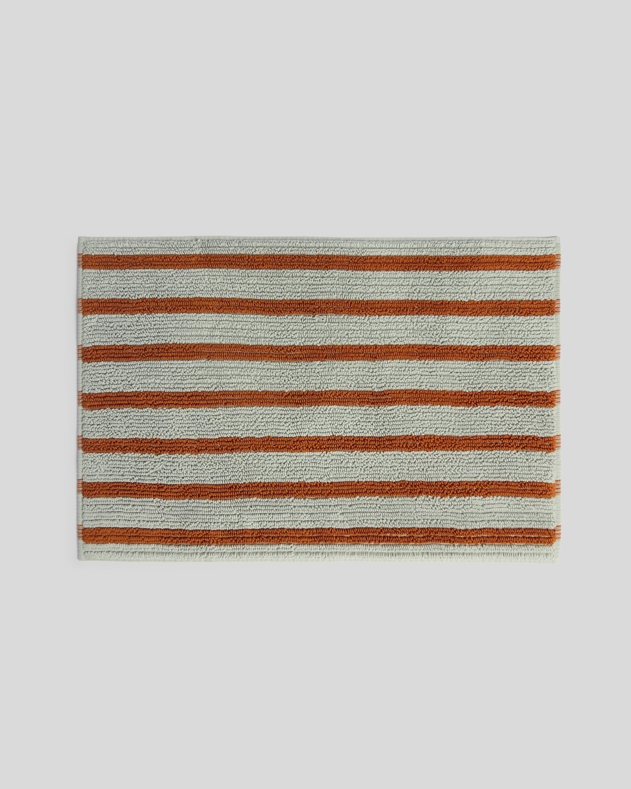 Organic Resort Stripe Tub Mat (Sage with Russet)