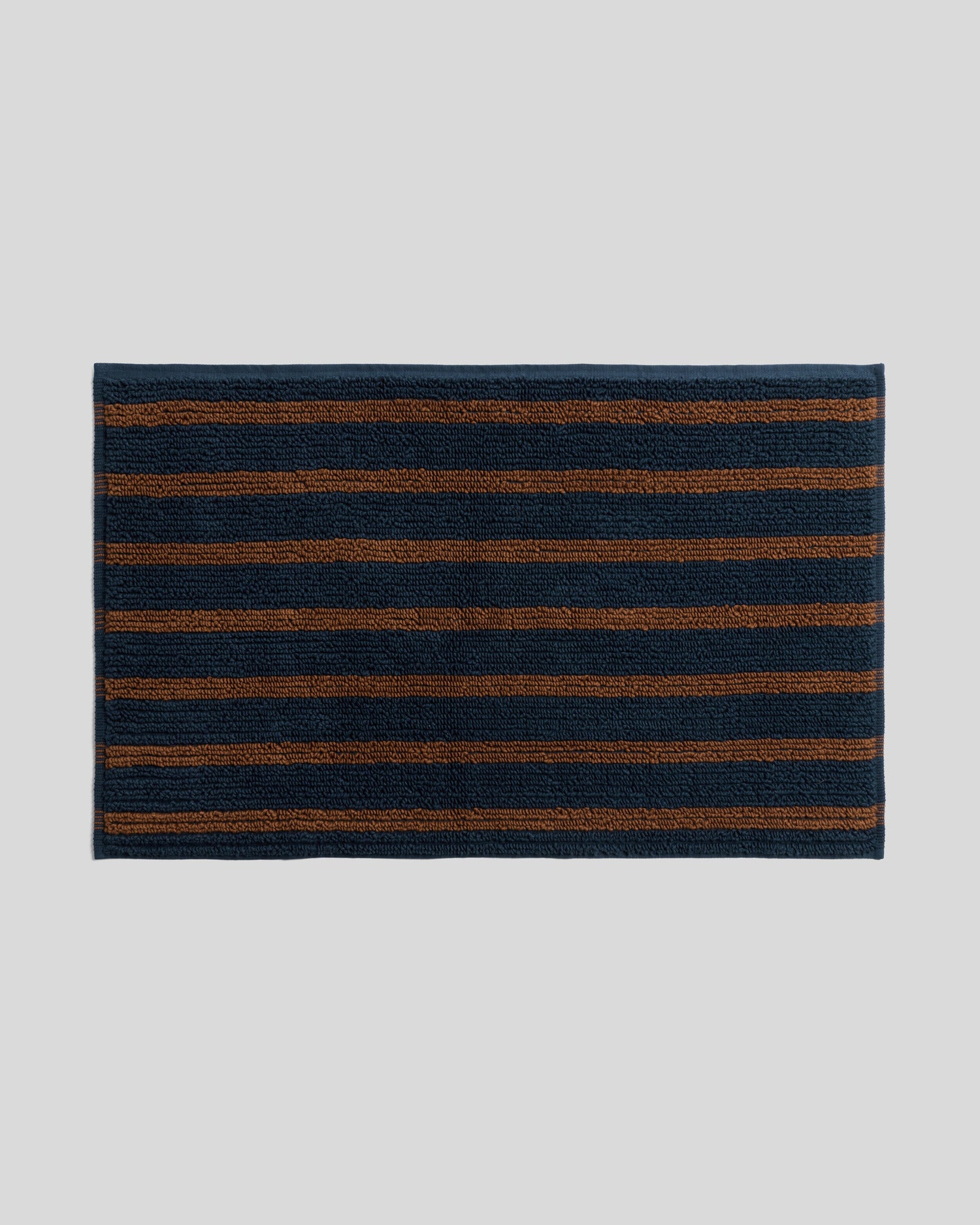 Organic Resort Stripe Tub Mat (Ink with Tobacco)