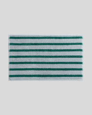 Organic Resort Stripe Tub Mat (Sky with Malachite)