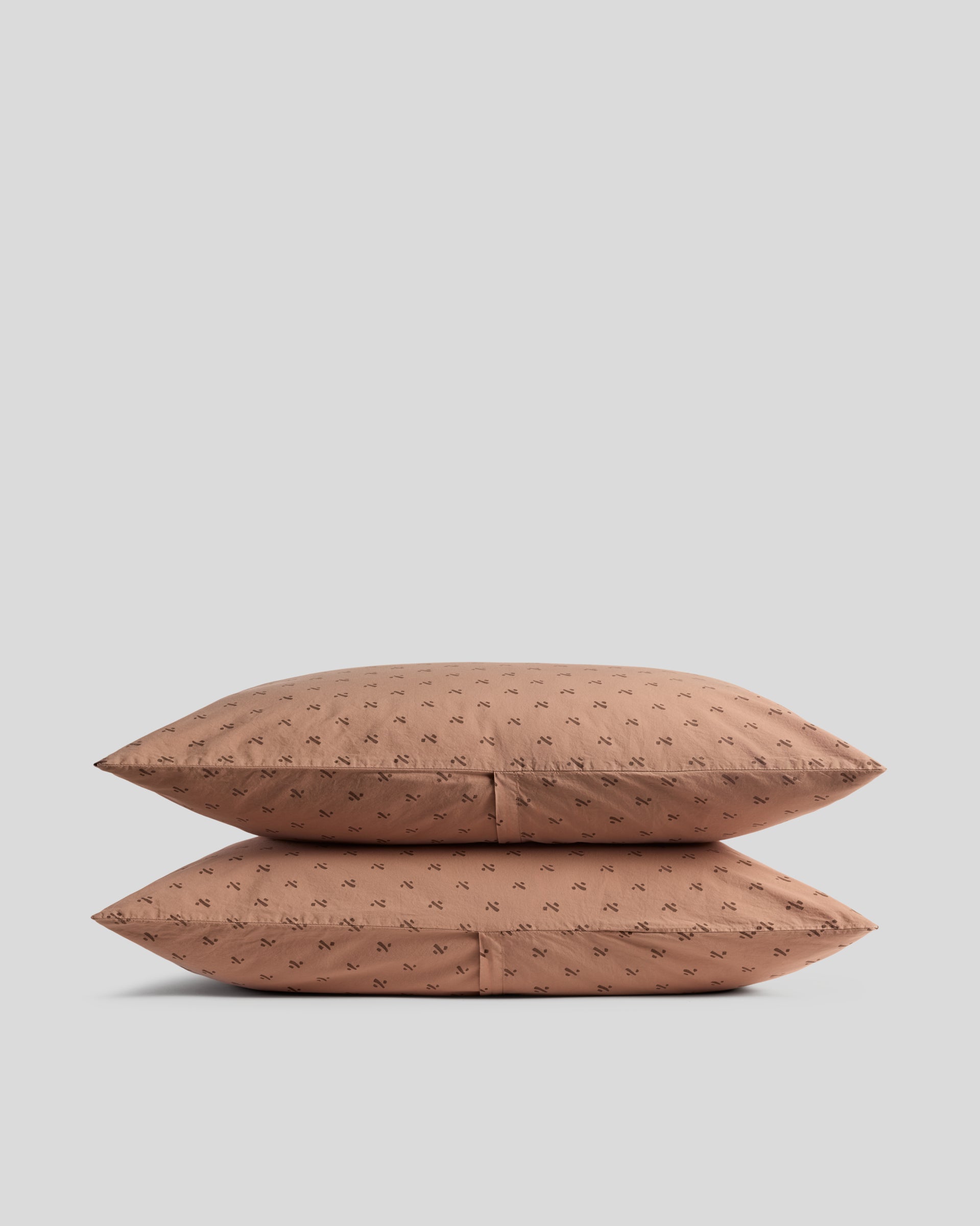 Overdyed Vintage Print Pillowcase Set (Adobe)