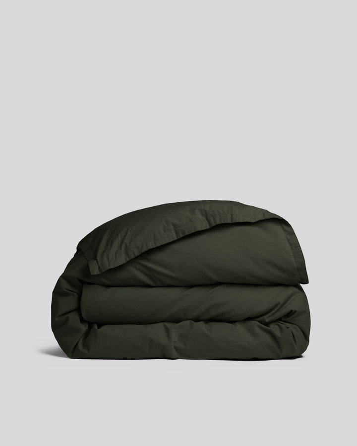 Percale Duvet Cover (Evergreen)