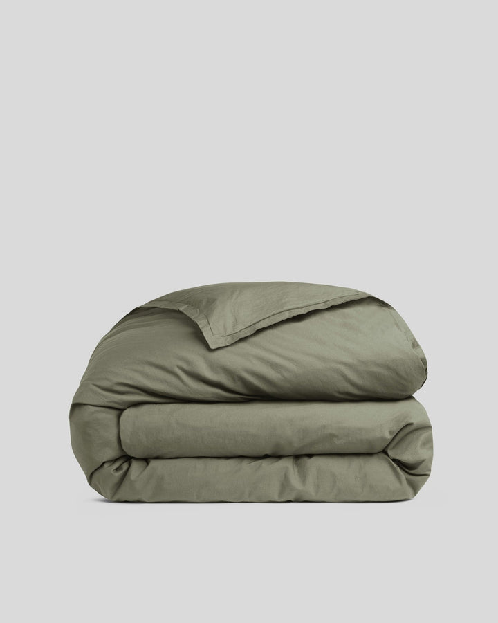 Percale Duvet Cover (Moss)
