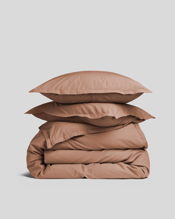 Percale Duvet Cover Set - Adobe TW/XL