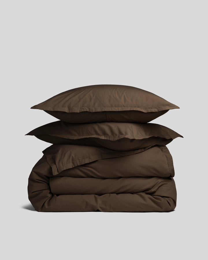 Percale Duvet Cover Set - Java F/Q