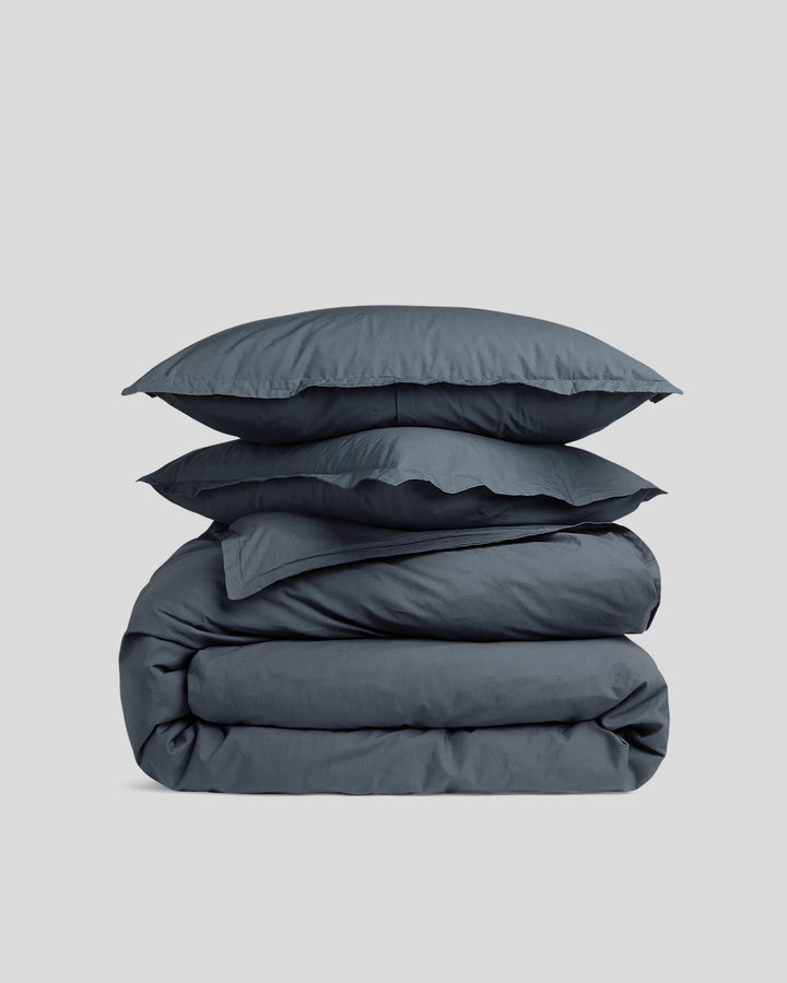 Percale Duvet Cover Set - Dusk TW/XL