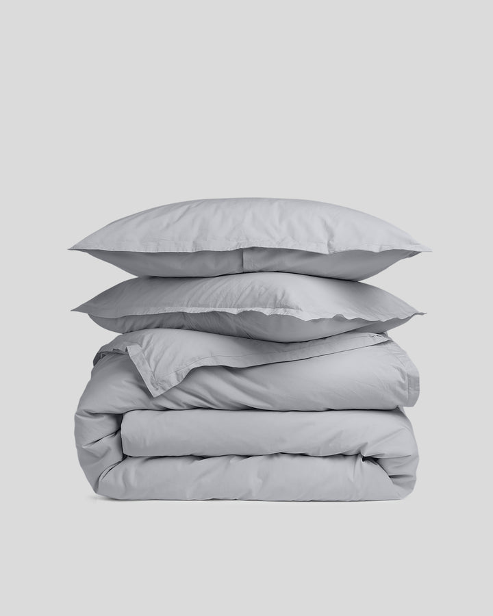 Percale Duvet Cover Set - Sky F/Q