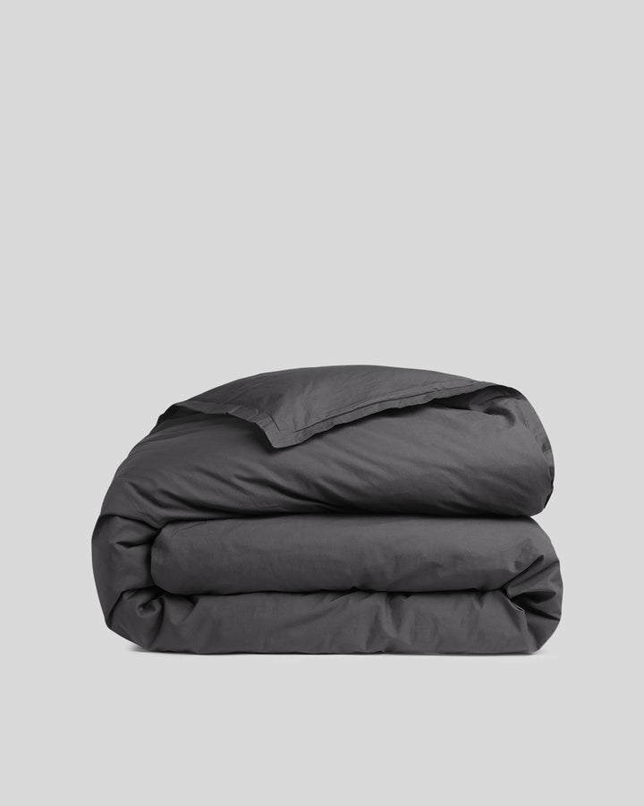 Percale Duvet Cover (Slate)