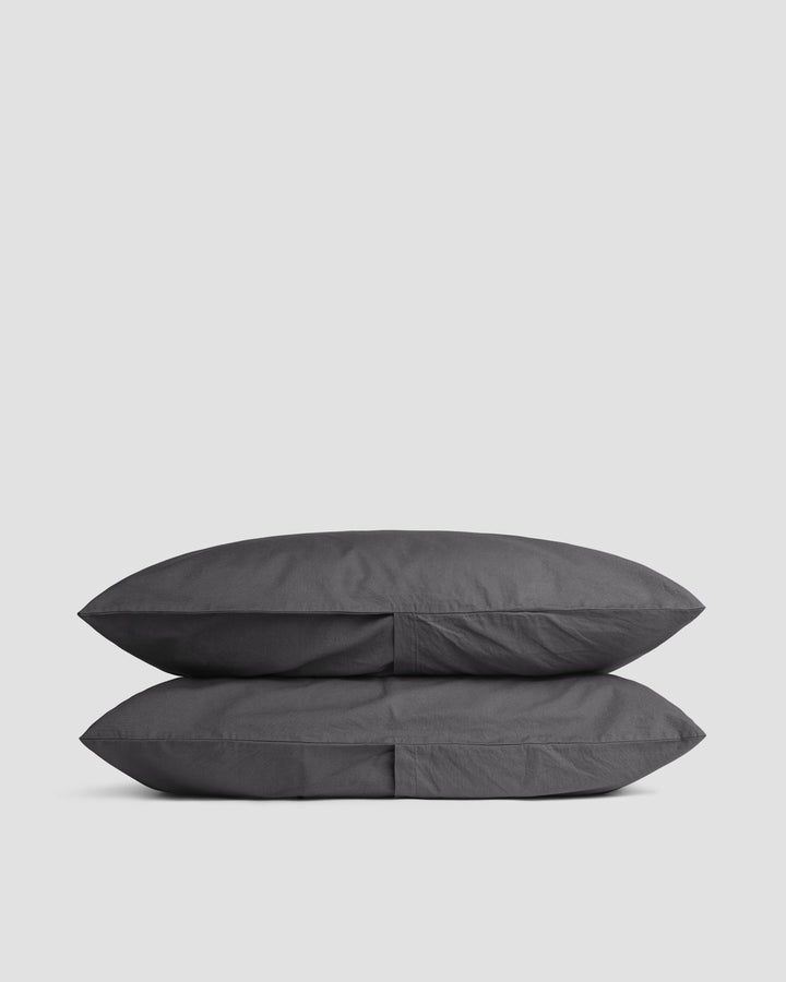 Percale Pillowcase Set (Slate)