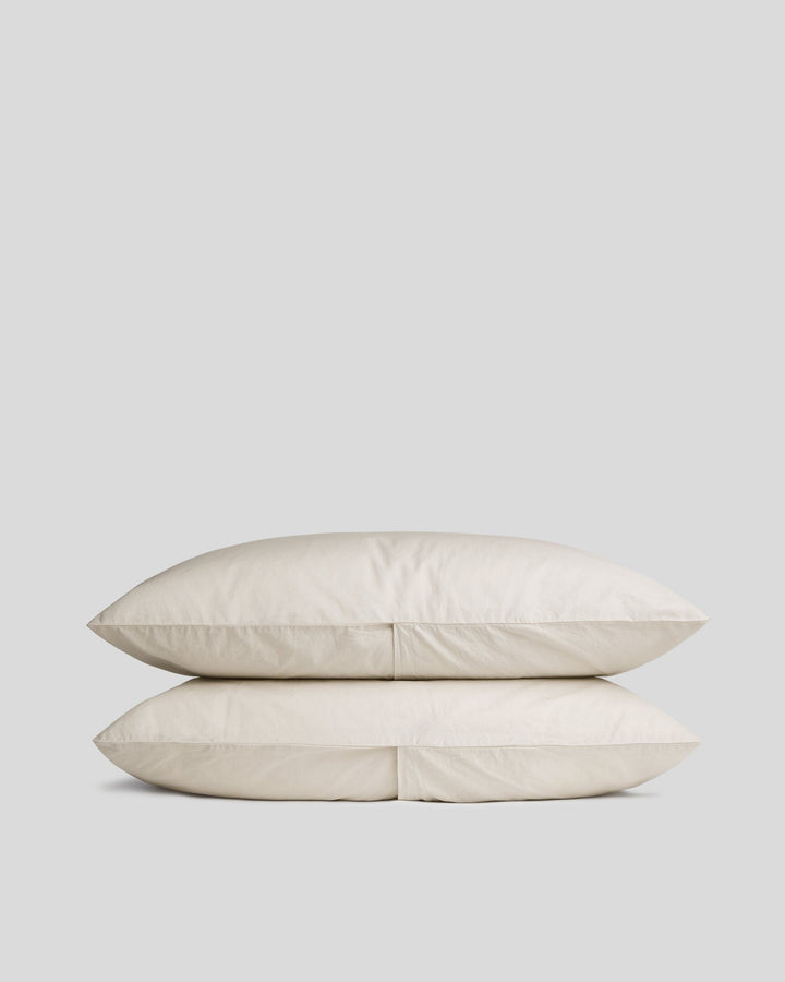 Percale Pillowcase Set (Bone)
