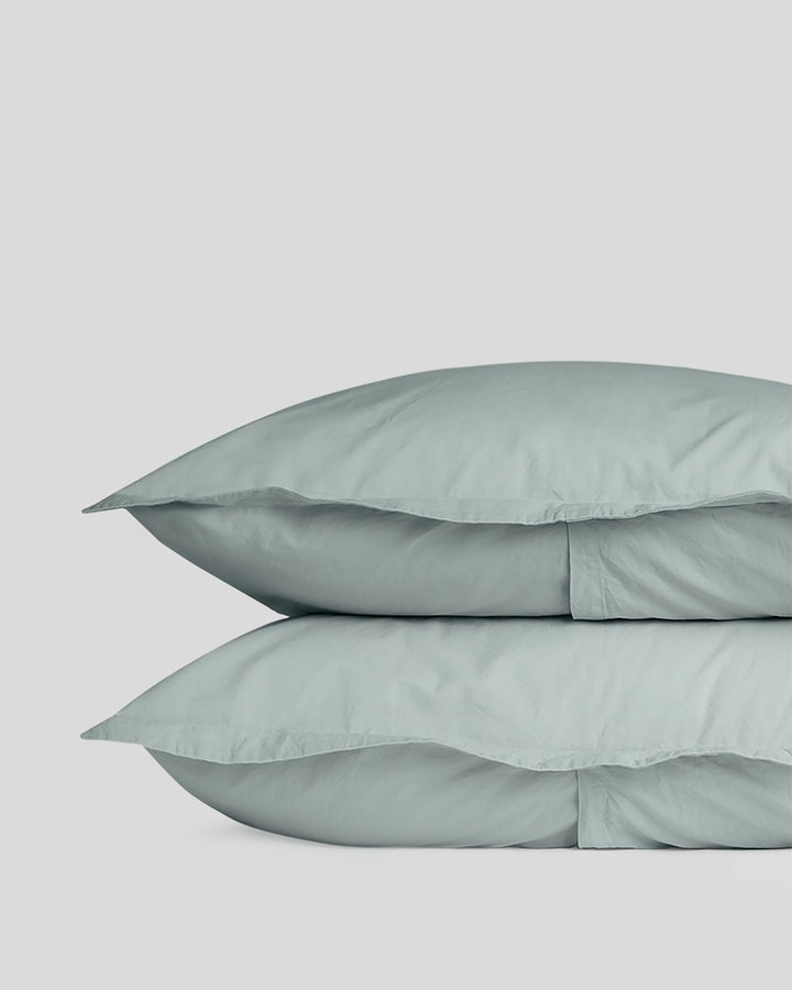 Percale Sham Set - FINAL SALE (Spa)