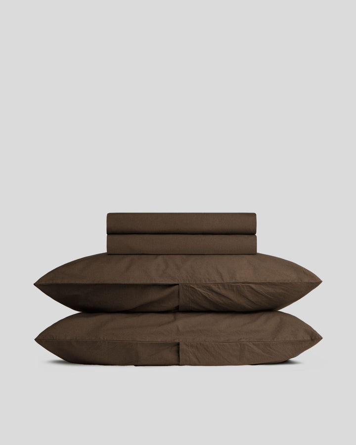 Percale Sheet Set - Java F/Q