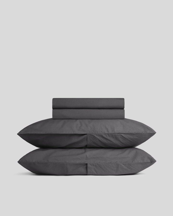 Percale Sheet Set - Slate F/Q
