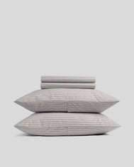 Percale Sheet Set - Pebble Stripe F/Q