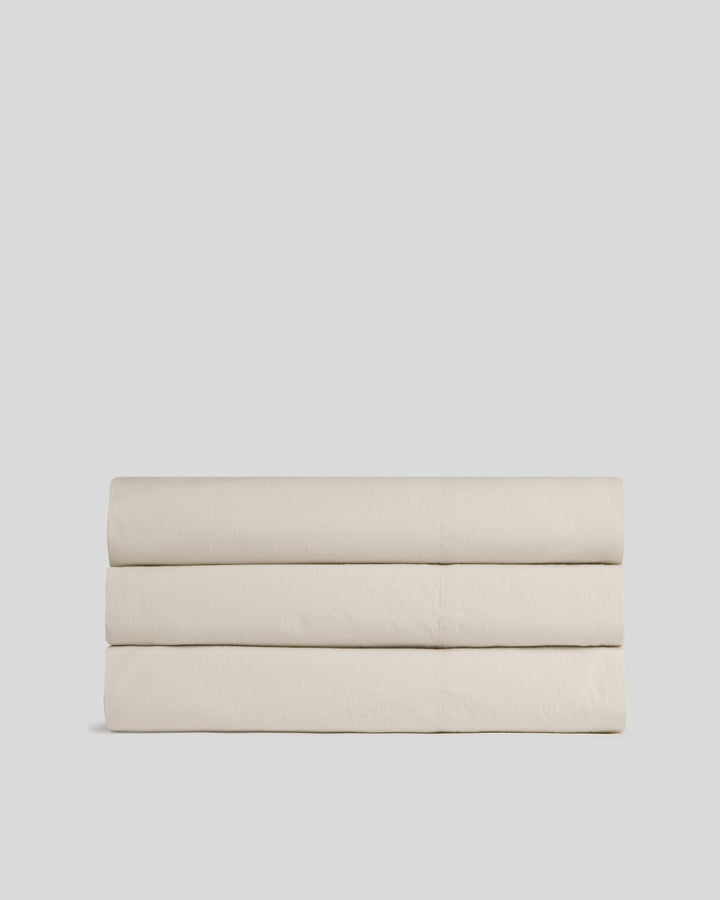 Percale Top Sheet (Bone)