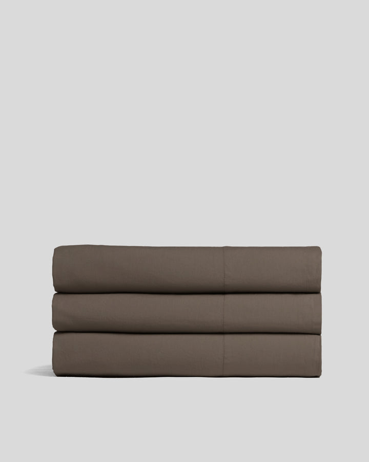 Percale Top Sheet (Warm Grey)