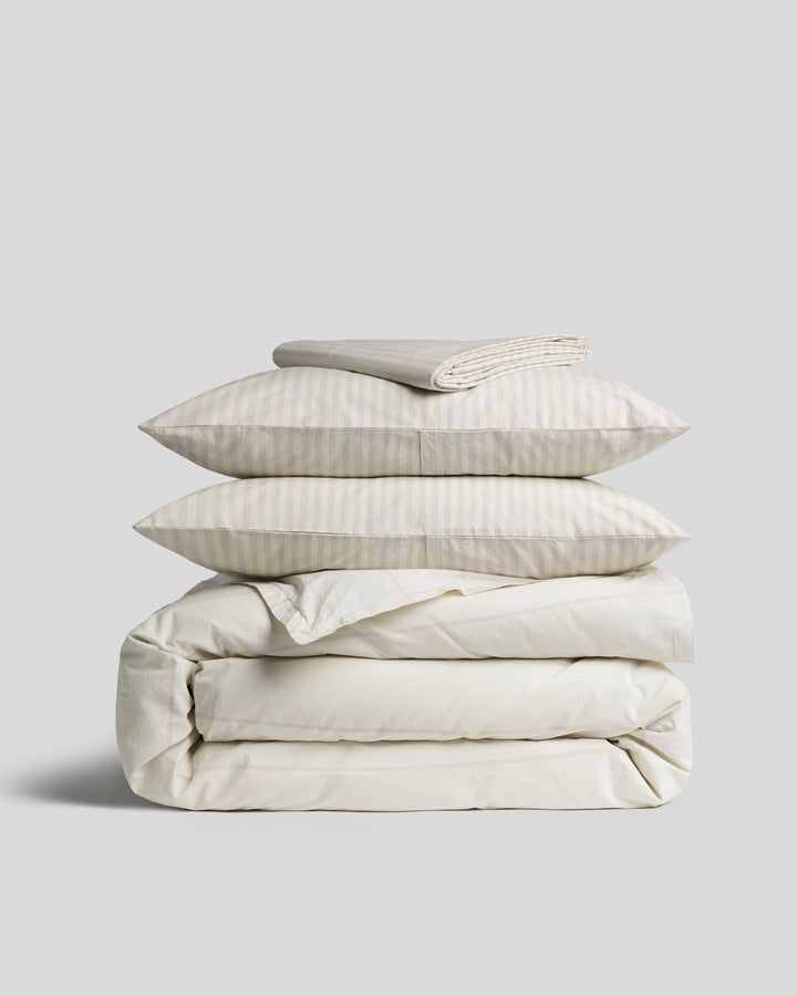 Percale Venice Set - Bone Stripe K/CK