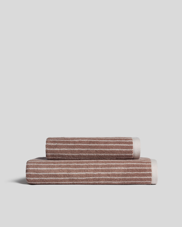 Pinstripe Towels (Adobe and Alabaster)