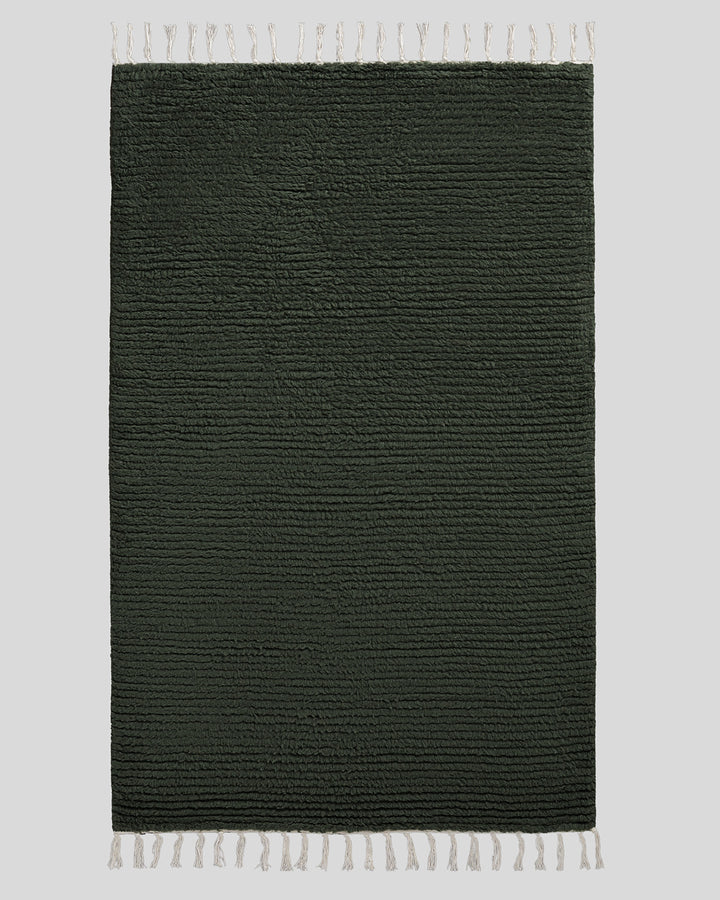 Rib Wool Rug (Evergreen)