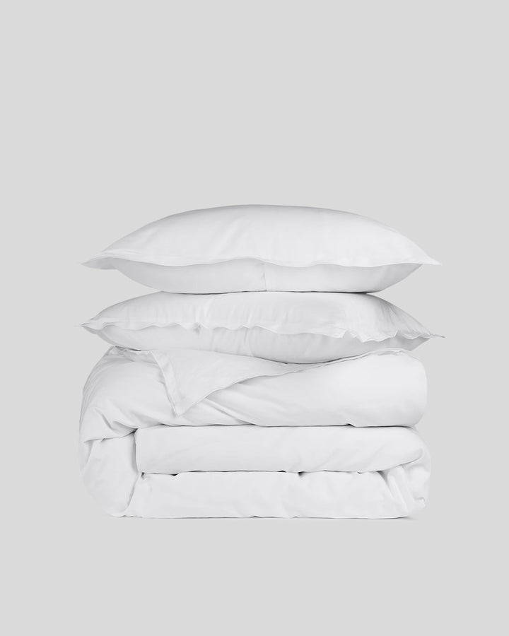 Sateen Duvet Cover Set - White K/CK