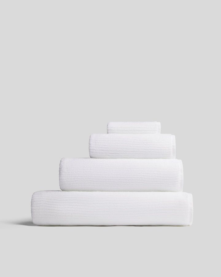 Soft Rib Towels (White)