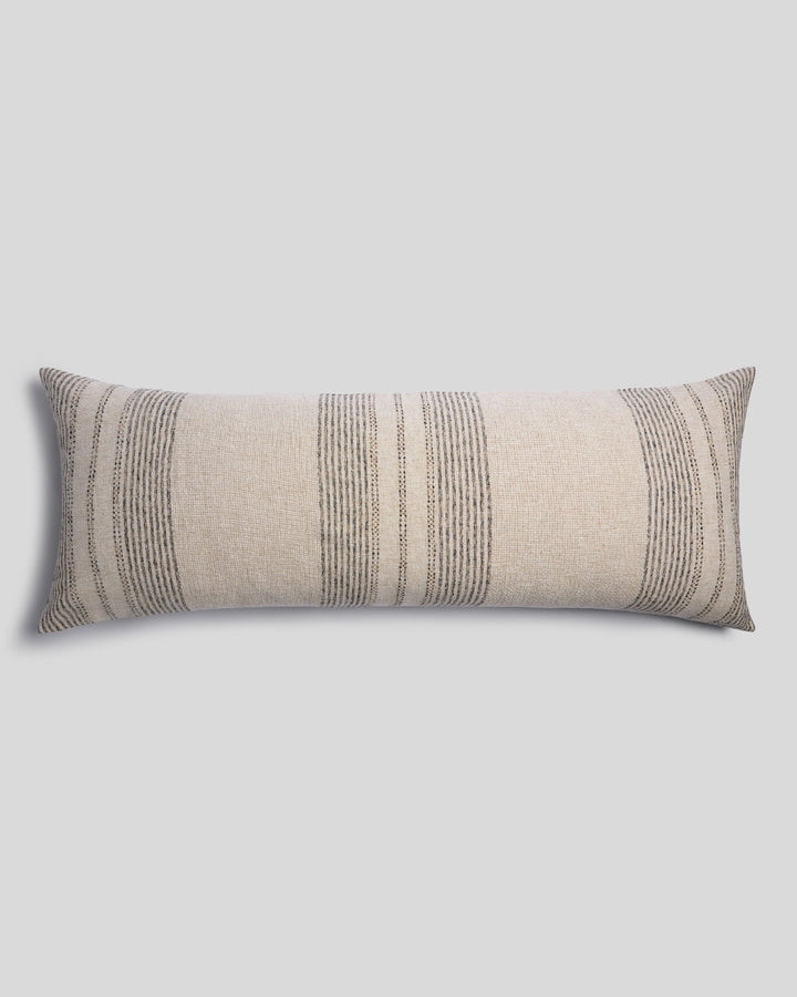 Taos Stripe Body Pillow Cover - FINAL SALE (Natural with Soft Black)