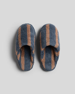 Terry Stripe Slippers - FINAL SALE (Dusk and Adobe)