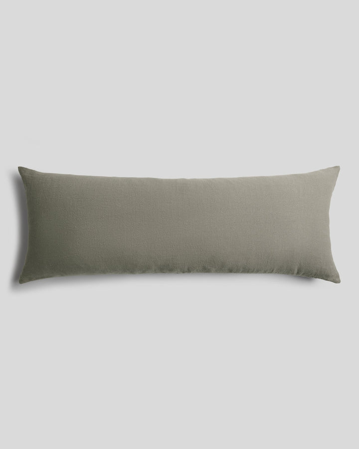 Vintage Linen Body Pillow Cover (Moss)